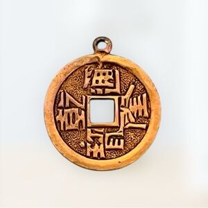 Double Lucky Feng Shui Coin Pendant – Prosperity